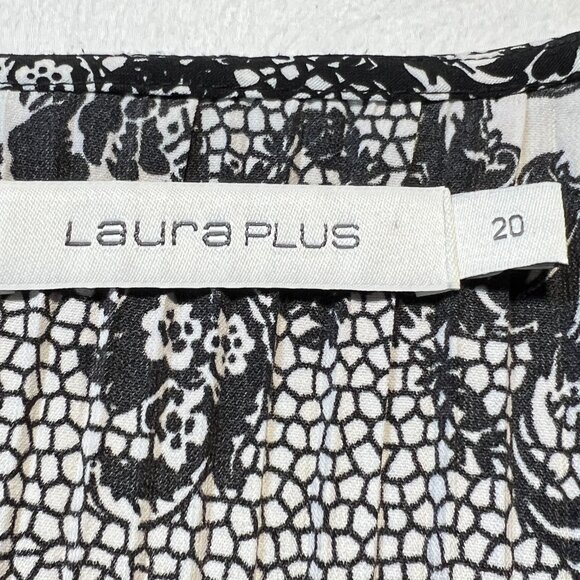 🖤Laura Plus Size 20 Floral Ruffle  long sleeve Blouse - Elegant & Flow - Picture 9 of 13